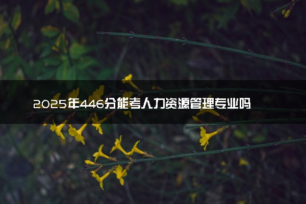 2025年446分能考人力资源管理专业吗 446分人力资源管理专业大学推荐