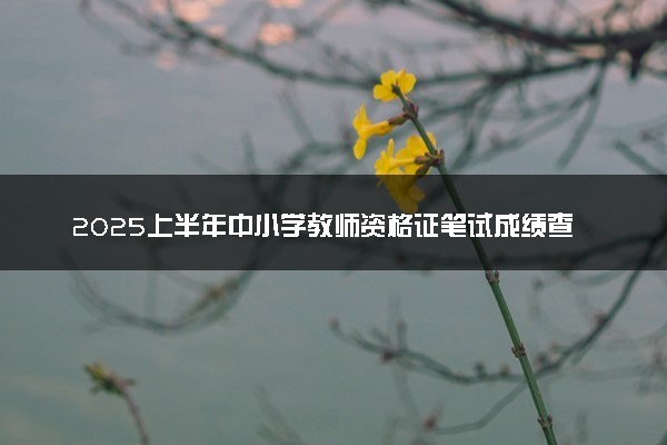 2025上半年中小学教师资格证笔试成绩查询时间公布 几号查分