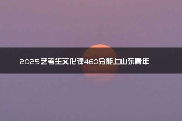 2025艺考生文化课460分能上山东青年政治学院吗