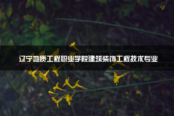 辽宁地质工程职业学院建筑装饰工程技术专业怎么样 录取分数线多少