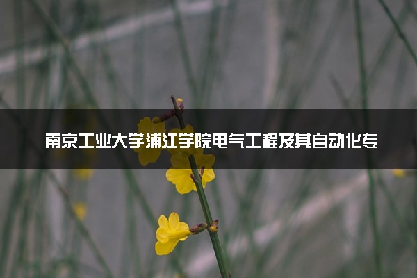 南京工业大学浦江学院电气工程及其自动化专业怎么样 录取分数线多少