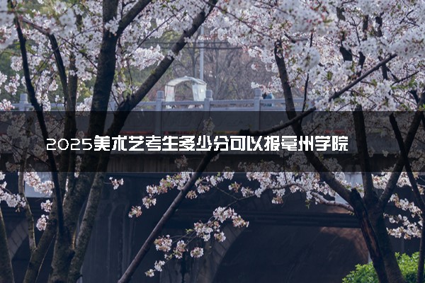 2025美术艺考生多少分可以报亳州学院