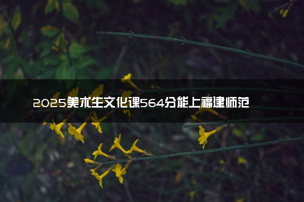 2025美术生文化课564分能上福建师范大学吗