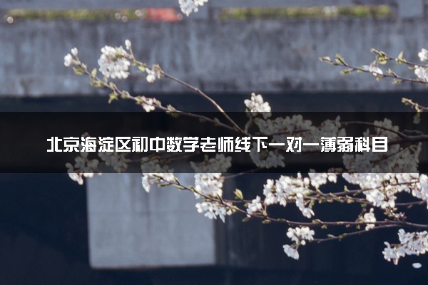 北京海淀区初中数学老师线下一对一薄弱科目专项突破量身制定冲刺方案