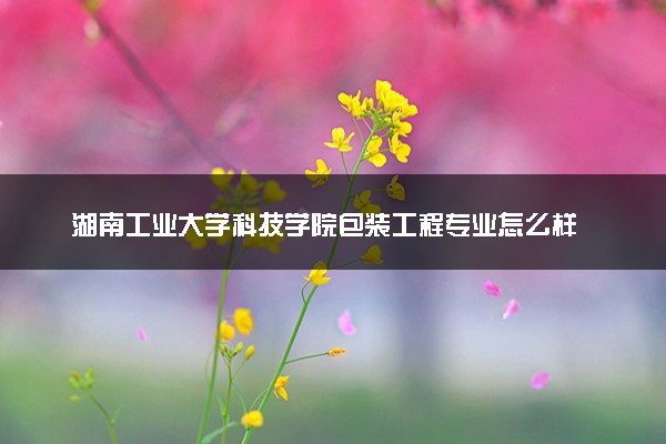 湖南工业大学科技学院包装工程专业怎么样 录取分数线多少