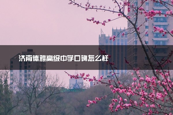 济南德雅高级中学口碑怎么样