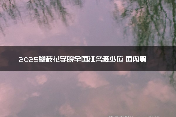 2025攀枝花学院全国排名多少位 国内第几名