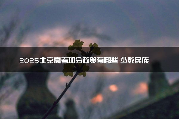 2025北京高考加分政策有哪些 少数民族加分项目