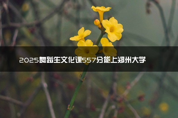 2025舞蹈生文化课557分能上郑州大学吗