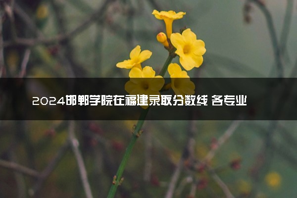 2024邯郸学院在福建录取分数线 各专业分数及位次