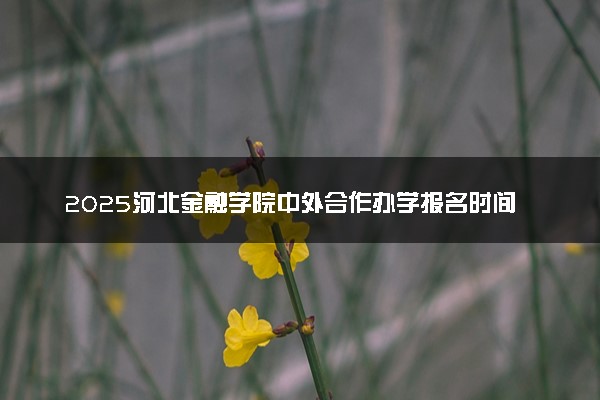 2025河北金融学院中外合作办学报名时间及录取条件