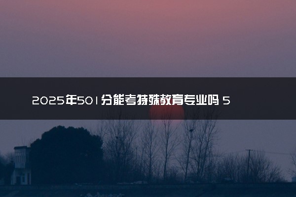 2025年501分能考特殊教育专业吗 501分特殊教育专业大学推荐