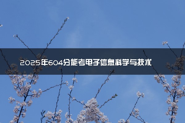 2025年604分能考电子信息科学与技术专业吗 604分电子信息科学与技术专业大学推荐
