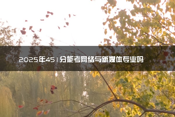 2025年451分能考网络与新媒体专业吗 451分网络与新媒体专业大学推荐