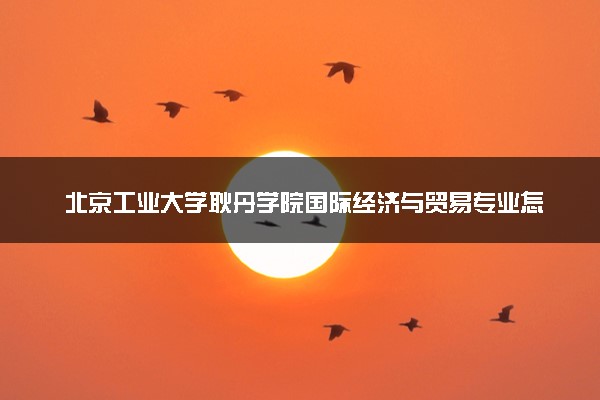 北京工业大学耿丹学院国际经济与贸易专业怎么样 录取分数线多少