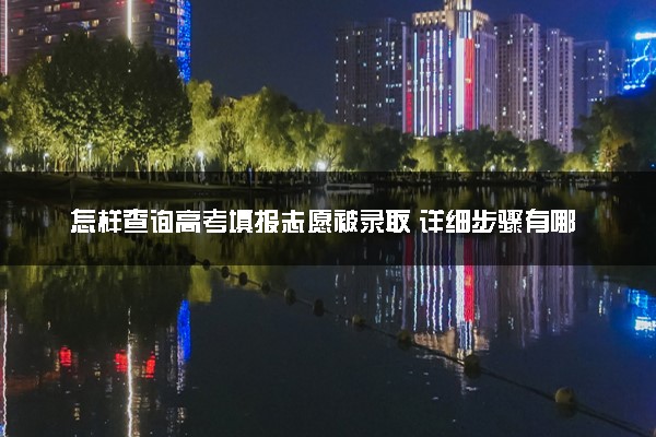 怎样查询高考填报志愿被录取 详细步骤有哪些
