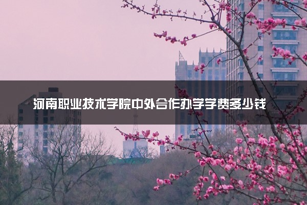河南职业技术学院中外合作办学学费多少钱 各专业收费标准