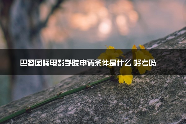 巴黎国际电影学院申请条件是什么 好考吗