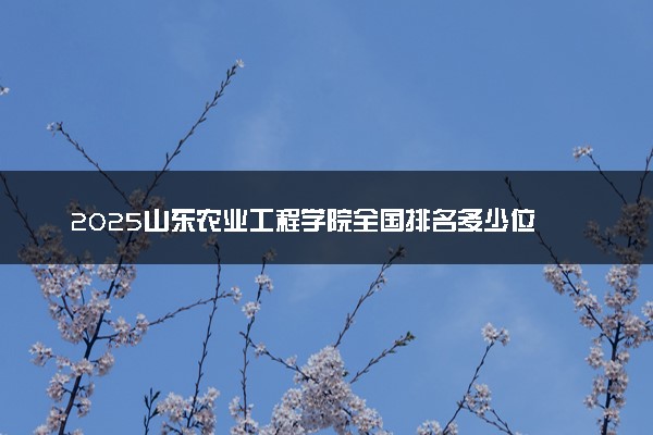2025山东农业工程学院全国排名多少位 国内第几名