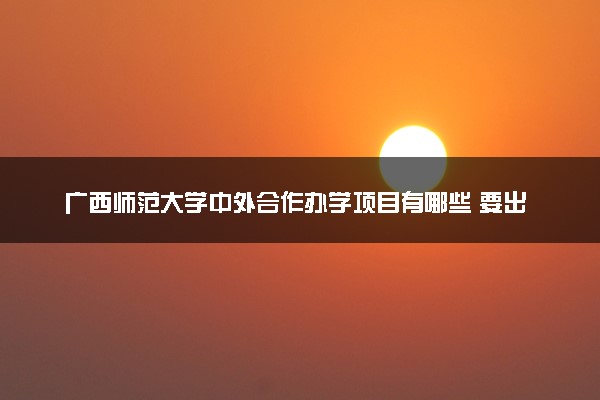 广西师范大学中外合作办学项目有哪些 要出国吗