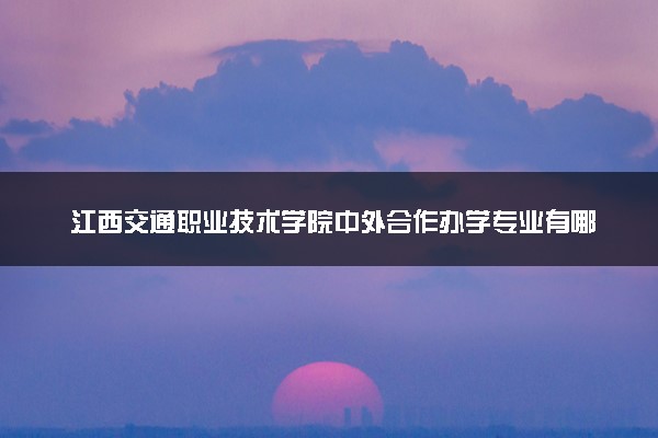 江西交通职业技术学院中外合作办学专业有哪些 好就业吗