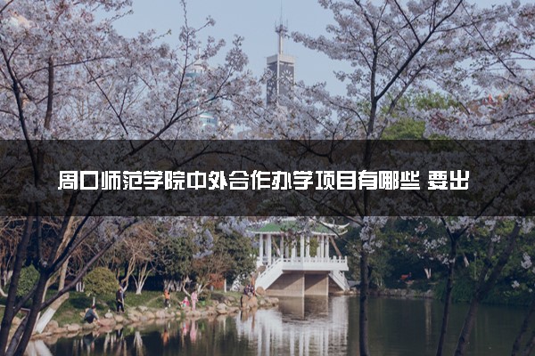 周口师范学院中外合作办学项目有哪些 要出国吗