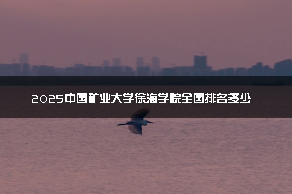 2025中国矿业大学徐海学院全国排名多少位 国内第几名