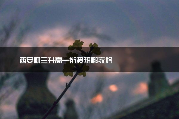 西安初三升高一衔接班哪家好