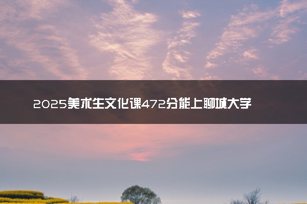 2025美术生文化课472分能上聊城大学吗