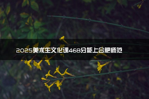 2025美术生文化课468分能上合肥师范学院吗