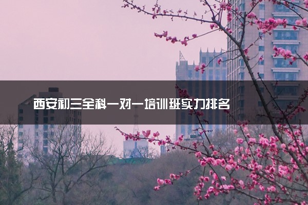 西安初三全科一对一培训班实力排名