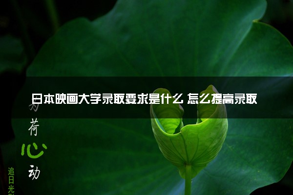 日本映画大学录取要求是什么 怎么提高录取率