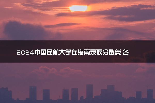 2024中国民航大学在海南录取分数线 各专业分数及位次