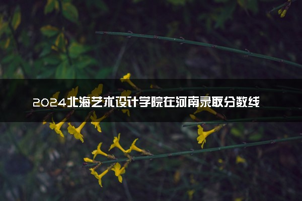 2024北海艺术设计学院在河南录取分数线 各专业分数及位次