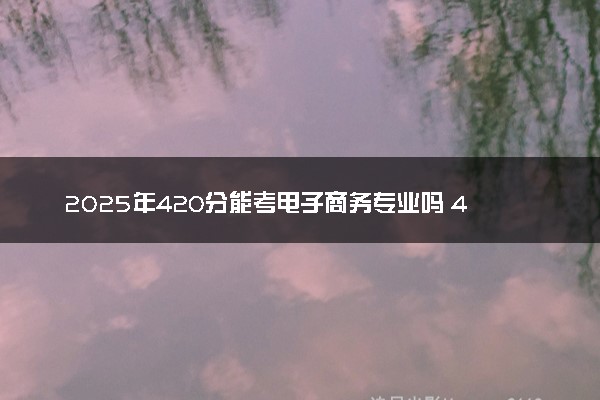 2025年420分能考电子商务专业吗 420分电子商务专业大学推荐