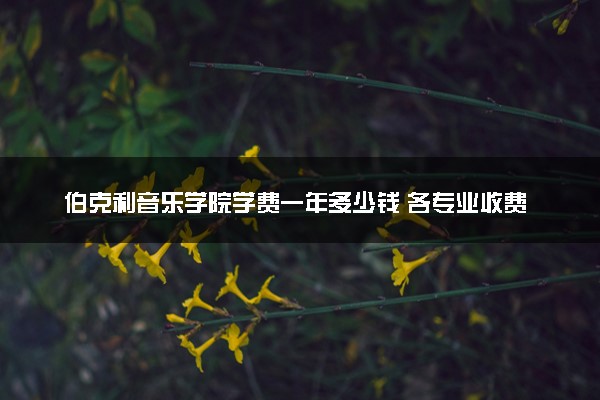 伯克利音乐学院学费一年多少钱 各专业收费标准