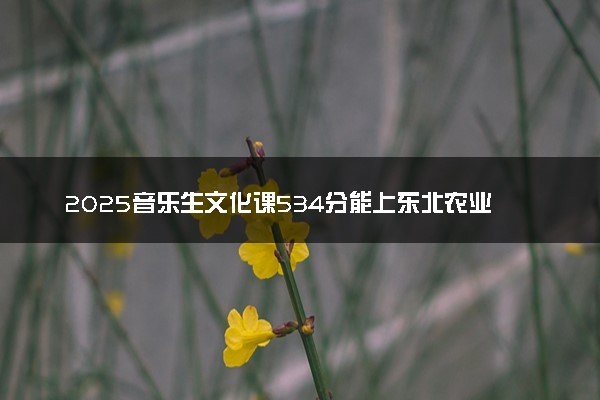 2025音乐生文化课534分能上东北农业大学吗