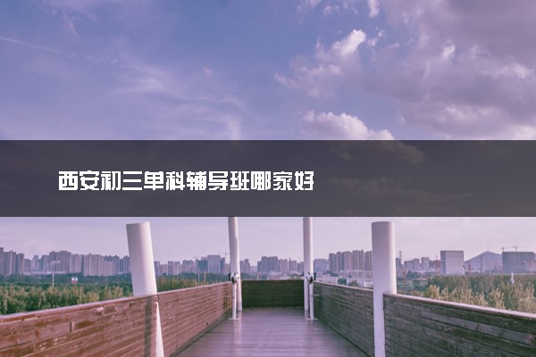 西安初三单科辅导班哪家好