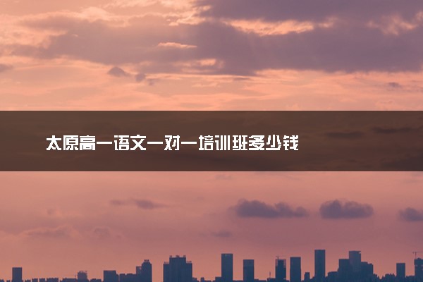 太原高一语文一对一培训班多少钱