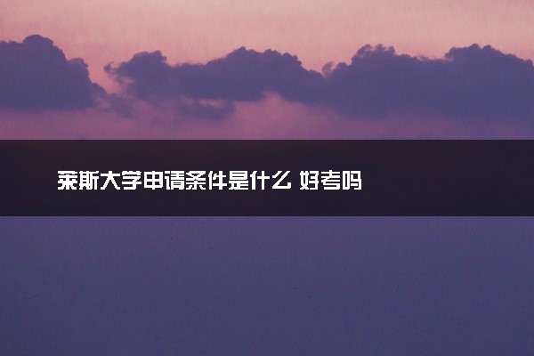 莱斯大学申请条件是什么 好考吗