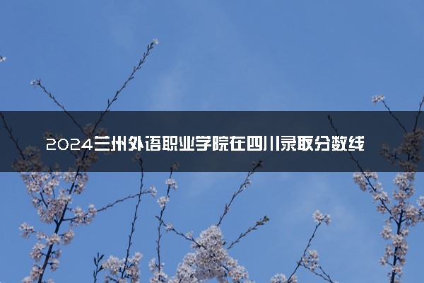 2024兰州外语职业学院在四川录取分数线 各专业分数及位次