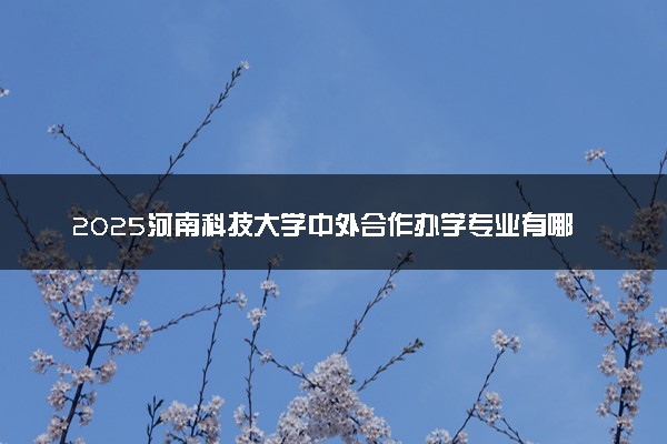 2025河南科技大学中外合作办学专业有哪些 代码是什么