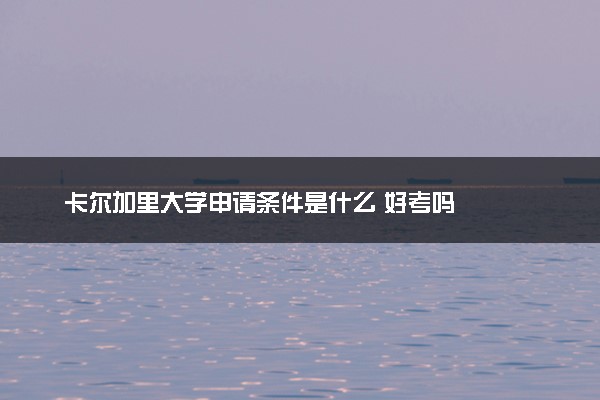 卡尔加里大学申请条件是什么 好考吗