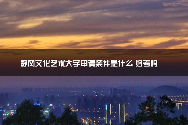 静冈文化艺术大学申请条件是什么 好考吗