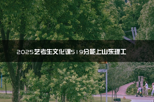 2025艺考生文化课519分能上山东理工大学吗