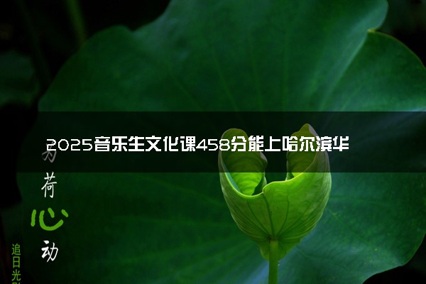 2025音乐生文化课458分能上哈尔滨华德学院吗
