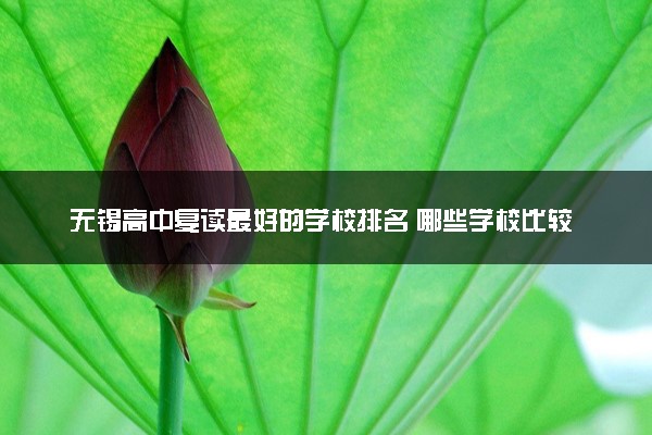 无锡高中复读最好的学校排名 哪些学校比较好