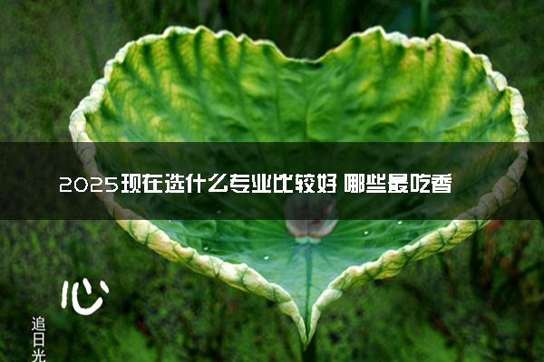 2025现在选什么专业比较好 哪些最吃香