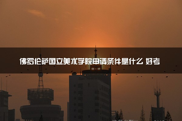 佛罗伦萨国立美术学院申请条件是什么 好考吗