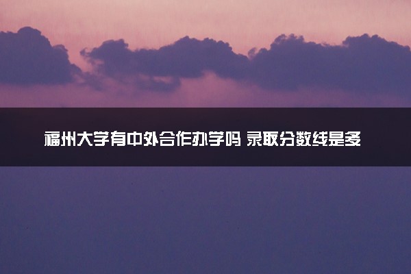 福州大学有中外合作办学吗 录取分数线是多少